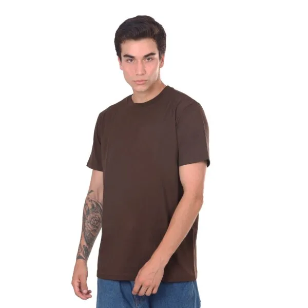Polo Jersey Manga Corta-Marrón