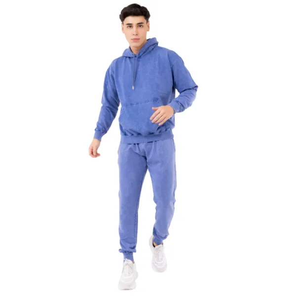 Conjunto-Fresh Terry-Acid Wash-Azul